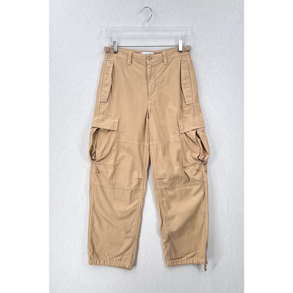 ARITZIA TNA Supply Cargo Pants Womens 6 Tan High Rise Wide Straight Leg Casual - Picture 5 of 16